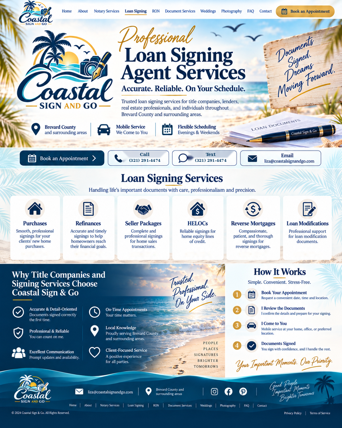 Loan Signing page for Coastal Sign & Go
