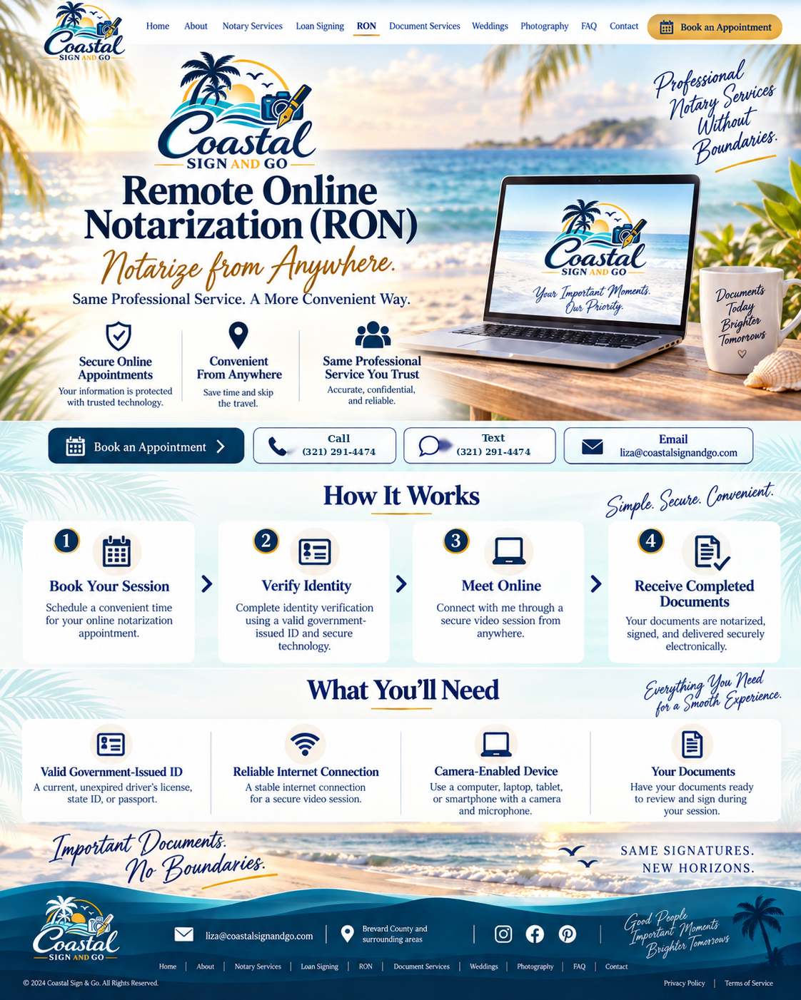 RON page for Coastal Sign & Go